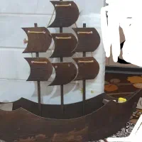 کشتی چوبی|صنایع دستی و سایر لوازم تزئینی|قم, چهل درخت|دیوار