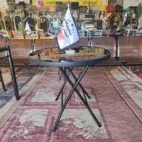 میز فلزی تاشو صفحه شیشه سکوریت کافه ای و غذاخوری|میز و صندلی غذاخوری|شیراز, وزیرآباد|دیوار