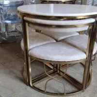 نهارخوری کمجا میز غذا خوری فلزی ۴نفره|میز و صندلی غذاخوری|شیراز, شهرک سراج|دیوار