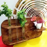 جا شمعی و گلدان چوبی|صنایع دستی و سایر لوازم تزئینی|کرج, اصفهانی‌ها|دیوار