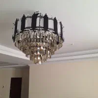 ۲عدد لوستر مدرن پذیرایی و اتاق کریستال خارجی|لوستر و چراغ آویز|تهران, تسلیحات|دیوار