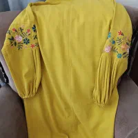 مانتو خردلی گلدوزی شده|لباس|قم, دروازه ری|دیوار