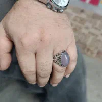 عقیق سوسنی با رکاب نقره|جواهرات|قم, کوه سفید|دیوار