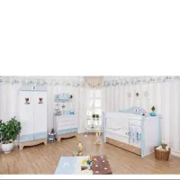 سرویس خواب کودک و نوجوان همرا فرش و پرده تدی خرسه|تخت و سرویس خواب|بیرجند, |دیوار