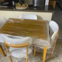 میز غذاخوری ۴ نفره آکبند با پارچه تدی|میز و صندلی غذاخوری|قوچان, |دیوار