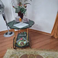 میز بار دوطبقه چرخدار یشمی|مبلمان خانگی و میز عسلی|کرج, فاز ۱ مهرشهر|دیوار