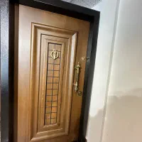درب ضد سرقت چوب و فلز شیشه14600