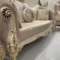 مبل ومیز ناهار خوری استیل نه نفره پارچه ترک