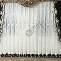 ۴عددوالان پرده قهوه ای و کرم ۲تا قهوه ای ۲تا کرم