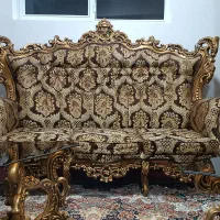 مبل سلطنتی ۹ نفره + بوفه ستِ سالم و تمیز