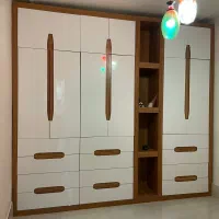 سرویس چوب آشپزخانه و کمددیواری دستگیره مخفی