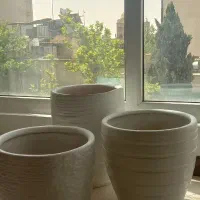 گلدان سفالی بزرگ ۳ عدد
