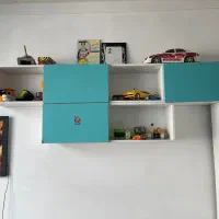 تخت همراه با تشک و کمد و شلف|تخت و سرویس خواب|قائمشهر, |دیوار