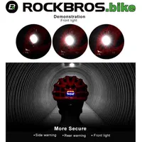 کلاه دوچرخه چراغ دار شارژی برند ROCKBROS|دوچرخه، اسکیت، اسکوتر|مشهد, آبکوه|دیوار