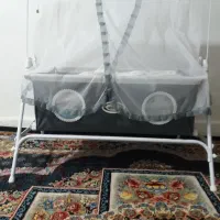 باسلام گهواره مارک میلاد طوسی سفید نو نو گهواره گ|اسباب و اثاث بچه|کرمانشاه, |دیوار