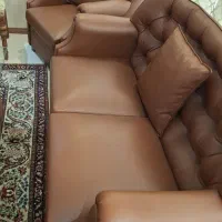 مبل چرمی نیم ست اداری نو|مبلمان اداری|تبریز, |دیوار