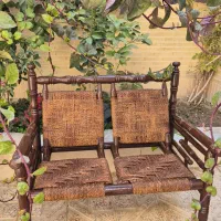 مبلمان چهار نفره حصیری|مبلمان خانگی و میز عسلی|پیر بکران, |دیوار