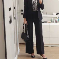 شومیز مجلسی ساتن ابریشم و پیراهن خال خالی