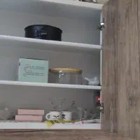 کابینت، سینک ظرفشویی، هود‌(هواکش)|کتابخانه، شلف، قفسه‌های دیواری|شاهین‌شهر, شهرک گلدیس|دیوار