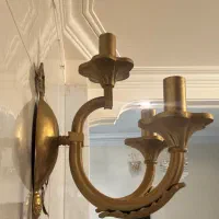 دیوارکوب برنجی سه شعله