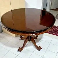 میز‌گرد چوبی راش و گردو