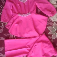 شومیز شلوار عروسکی مجلسی دخترانه در حد نو