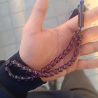 تسبیح سندلوس دو پوست آبی بنفش