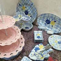 گل پنبه ای|ظروف سرو و پذیرایی|یزد, |دیوار