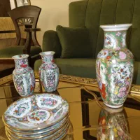 نعلبکی وگلدان چینی