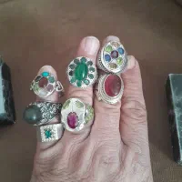 ۷ عدد انگشتر جواهر اصل