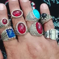 تعدادی انگشترباعیارنقره پایین