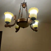 لوستر چوبی ۵حباب