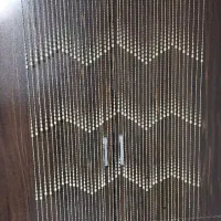 پرده مهره ای رنگ نخودی نونو