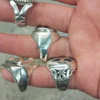 چهار عدد انگشتر نقره جواهری اوپال موزنایت یاقوت|جواهرات|اصفهان, فردوان|دیوار