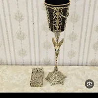جا دستمال و سطل برنجی