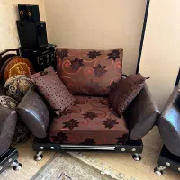 مبل چوب گردو هفت نفره|مبلمان خانگی و میز عسلی|شیراز, شهرک رضوان|دیوار