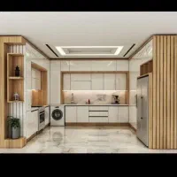 کابینت کمد دیواری درب چوبی