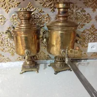 سماور مسی ذغالی خیلی قدیمی فروشی وزن بالاوهیکل خوب