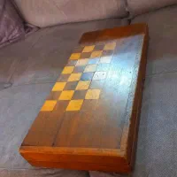 بازی فکری تخته نرد و شطرنج چوب گردو وسایل قدیمی