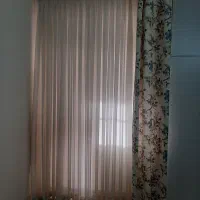 دو عدد پرده حریر سفید در حد نو ،کاملا سالم