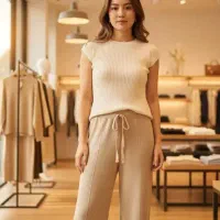 شلوار بافت زنانه رسید جنس خوب گرم بالا|لباس|قشم, |دیوار