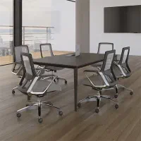 میز کنفراس ۶نفره اداری مدرن جدید تولیدی میز