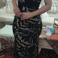 مجلسی بلند دانتل آستار دار سایز 42