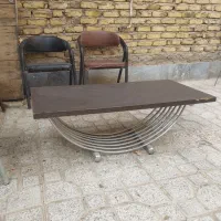 میز وسط اداری سالم بدون شکستگی جنس استیل|مبلمان اداری|اقبالیه, |دیوار