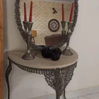 ست آینه و شمعدان و پایه سنگی