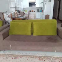 سلام  یک ست ۷ نفره  مبل راحتی که ۳نفره تختشومیباشد