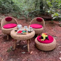 تولید پاف صندلی مبل میز سنتی حصیری و یلدایی|مبلمان خانگی و میز عسلی|تهران, نعمتآباد|دیوار