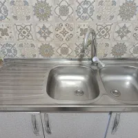 سینک ظرفشویی همراه با کابینت و شیر|مصالح و تجهیزات ساختمان|ساوه, |دیوار