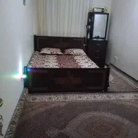 تخت دونفره فلزی به همراه تشک و کفی|تخت و سرویس خواب|تهران, دستغیب|دیوار