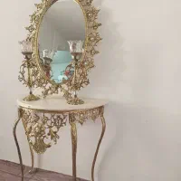 سلام اینه شمعدان برنز ومیز تلفن